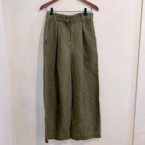 COS Oliver Green Pleated Trouser - Size EU 36 / US 4